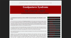 Desktop Screenshot of goodpastures-syndrome.co.za
