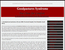 Tablet Screenshot of goodpastures-syndrome.co.za